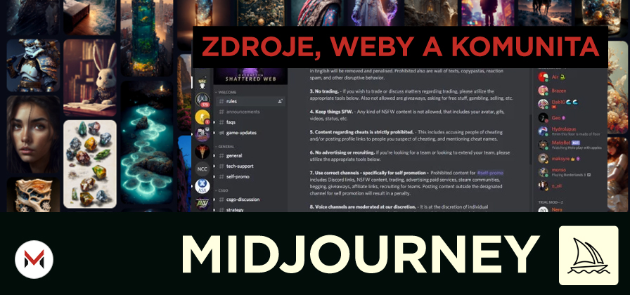 Midjourney – zdroje, weby a komunita